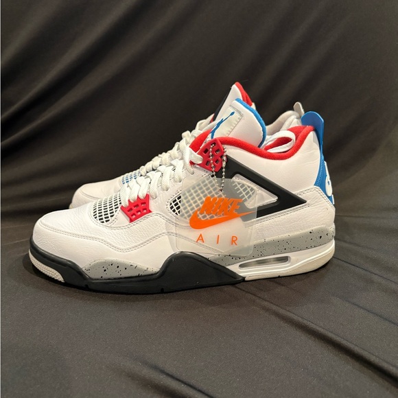 Nike Air Jordan 4 Retro - White / Red / Blue / Black